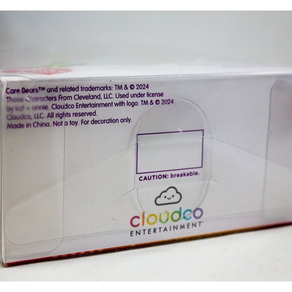 Care Bears Rainbow 2024 Glass Christmas Ornament Good Luck Friends NIB - Picture 3 of 5